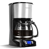 Aigostar Benno - Digitale Kaffeemaschine, Kaffeebrüher mit programmierbarer Timer, bis 12 Tassen, 1,5L,...