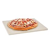 Levivo Pizzastein für Backofen und Grill aus hitzebeständigem Cordierit, zum backen von Pizza, Flammkuchen, Brot...