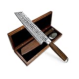 adelmayer® Damastmesser - Kiritsuke Messer- Damast-Küchenmesser aus Profi-Damaszener-Stahl - mit Holzgriff &...