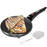 Crepes Maker | Cool-Touch-Griff | Antihaftbeschichtung | 20 cm Durchmesser | Creperie | Crepes Maschine |...