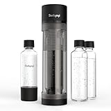 Sodapop Wassersprudler Logan, inkl. 2 Glasflaschen (850 & 600 ml) und 1 PET-Flasche (850 ml), Matt Schwarz, Höhe...