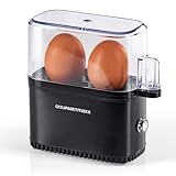 GOURMETmaxx Eierkocher für 2 Eier | Elektrischer, energiesparsamer Egg Cooker mit einfacher Bedienung für...