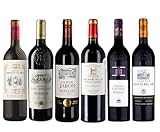 La Grande Vinothèque - Châteaux Bordeaux - Wein Probierpaket - Wein Selection 6 Flasche Rotwein mit Goldmedaille...