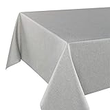 Tischdeckenshop24 Tischdecke WIEN grau Premium, schmutzabweisend, ganzjährig, rechteckig 130x160 cm