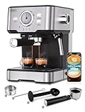 Gevi Espresso Kaffeemaschine Espressomaschine mit professionellem Milchaufschaumdüse,Klein Kaffeemaschine Espresso...