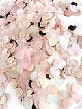 Konfetti rosegold mehrfarbig, 1cm rund, 30g, 1500 Stück – elegante und moderne Partydeko – Geburtstag,...