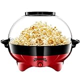 Gadgy Popcornmaschine - 800W Popcorn Maker mit Antihaftbeschichtung und Abnehmbarer Heizfläche - Stille und...