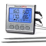 ThermoPro TP17 Digitales Grill-Thermometer Bratenthermometer Fleischthermometer Küchenthermometer, zwei...