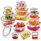 Jim's Store Frischhaltedosen mit Deckel Vorratsdosen Set, 30 Teile Aufbewahrungbox(15 Behälter+15 Deckel) Küche...