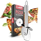DEVERYONE Pizzaschneider - Premium Pizzaroller Edelstahl rostfrei, scharf und spülmaschinenfest, ergonomischer...