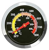 GFTIME 6CM Thermometer, Temperaturanzeige, Thermostat für Weber Kettle, Smoker, Kamado BBQ, Outback, Charbroil,...