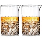SOUJOY 2 Stück Cocktail-Rührglas, 750ml Kristall-Martini-Rührglas, Bar-Rührkrug mit beschwertem Boden für...