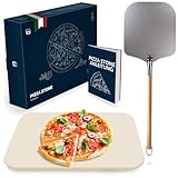 Blumtal Pizzastein - Pizza Stone aus hochwertigem Cordierit für Pizza wie beim Italiener - hitzeresistent bis 900...