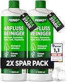 PRINOX® 2x 1000ml Abflussreiniger EXTREM STARK 15 Anwendungen je Flasche Rohrreiniger - Entfernt Haare,...