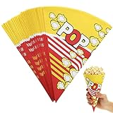 TOYANDONA 100-Teilige Popcorntüten Papier Mit Konischen Spitzen Kegelförmige Leckereientüten...
