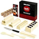 Delamu Sushi Making Kit, Sushi Maker für Anfänger, 8 Formen DIY Sushi Selbst Machen Set,13 in 1 DIY Selber Sushi...