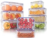KICHLY 18er Vorratsdosen mit Deckel (9 Behälter, 9 Deckel) Frischhaltedosen für Aufbewahrung Küche, BPA-frei...