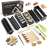 MLRYH Sushi Making Kit Sushi Maker 20 Stück DIY Set Bambusmatten,Essstäbchen, Avocadoschneider, Paddel, Streuer,...