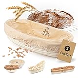Backefix 500g bis 1 kg Gärkörbchen oval klein (Ø 28cm innen) | Brot backen Zubehör für perfekt geformtes,...