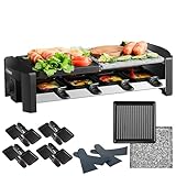 Raclette Grill | 8 Personen | Raclette Gerät | Raclettegrill | Party Grill | Elektro Grill | Tischgrill | Massive...