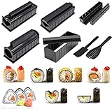 RRMMAN 10-teiliges Sushi-Kit für Anfänger, Kunststoff-Sushi-Maker-Werkzeug mit mehreren Formen, Reisform und...
