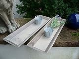 Dekoratives Tablett-Set, (2 Stück) Holz, grau-braun-beige 55 x 16 cm