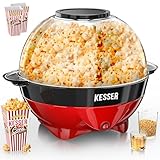 KESSER® Popcornmaschine Groß 800W | Popcorn-Maker 5,5l Inhalt mit Antihaftbeschichtung Deckel & Servierschale |...