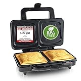 Emerio XXL Sandwichtoaster für alle Toastgrößen geeignet, BPA frei, große Muschelform, leicht zu reinigen,...