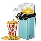 1200w Popcornmaschine,Mini Popcorn Maker,Einfach zu Verwenden Heißluft Maschine,2 Minuten schnelles ,Fat...