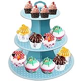 Karton Tortenständer, 3 Etagen muffin ständer, Faltbarer Cupcake Ständer, Dessert Ständer Kuchenständer für...