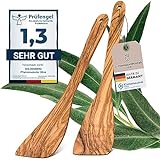 GOLDENBERG® Premium Pfannenwender Olive 2er Set - feinstes italienisches Olivenholz - MADE IN GERMANY - 100%...