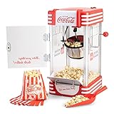 Salco Coca-Cola Popcornmaschine, Popcorn Maker SNP-27CC, Rot, Retro-Design, Kino-Style