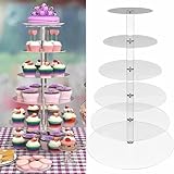 Cupcake-Ständer mit 6 Ebenen, rund, Acryl, 51 cm hoch, Etagenständer, Cupcake-Turm, transparenter...
