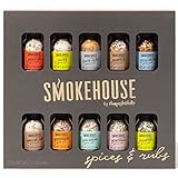 Smokehouse by Thoughfully Gourmet BBQ Gewürze Probier-Set - Geschenkbox mit 10 veganen Barbecue Grill-Gewürzen &...