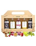 LAUX Essig Öl Geschenkbox - 5 Sorten im Set: Olivenöl, Walnussöl, Balsam & Aperitif - Für Salate Oder Herzhafte...