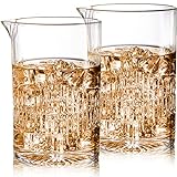 DEAYOU 2 Stück Cocktail-Rührglas, 750 ml Kristall-Rührglas für Martini-Getränke, nahtloser Bar-Mixer-Krug mit...