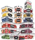 Skroam Frischhaltedosen mit Deckel, 36-teiliges Set mit 18 luftdichten Küchenbehältern und 18 Deckeln, BPA-freier...