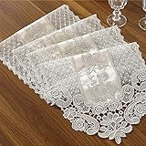 Spitzen-Tischläufer Exquisite Spitze Stoff mit Vintage Bestickt Handarbeit Tischdecke Perfekt für Hochzeit Kaffee...