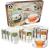 XXL Tee Geschenk Set großes Tee-Probierpaket 'Einmal um die Welt ' in aufregender, präsentfertiger Geschenkbox